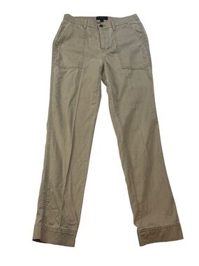 J. Crew Womens Khaki Straight-Leg Chino‎ Pants Size 2 Preppy Cotton